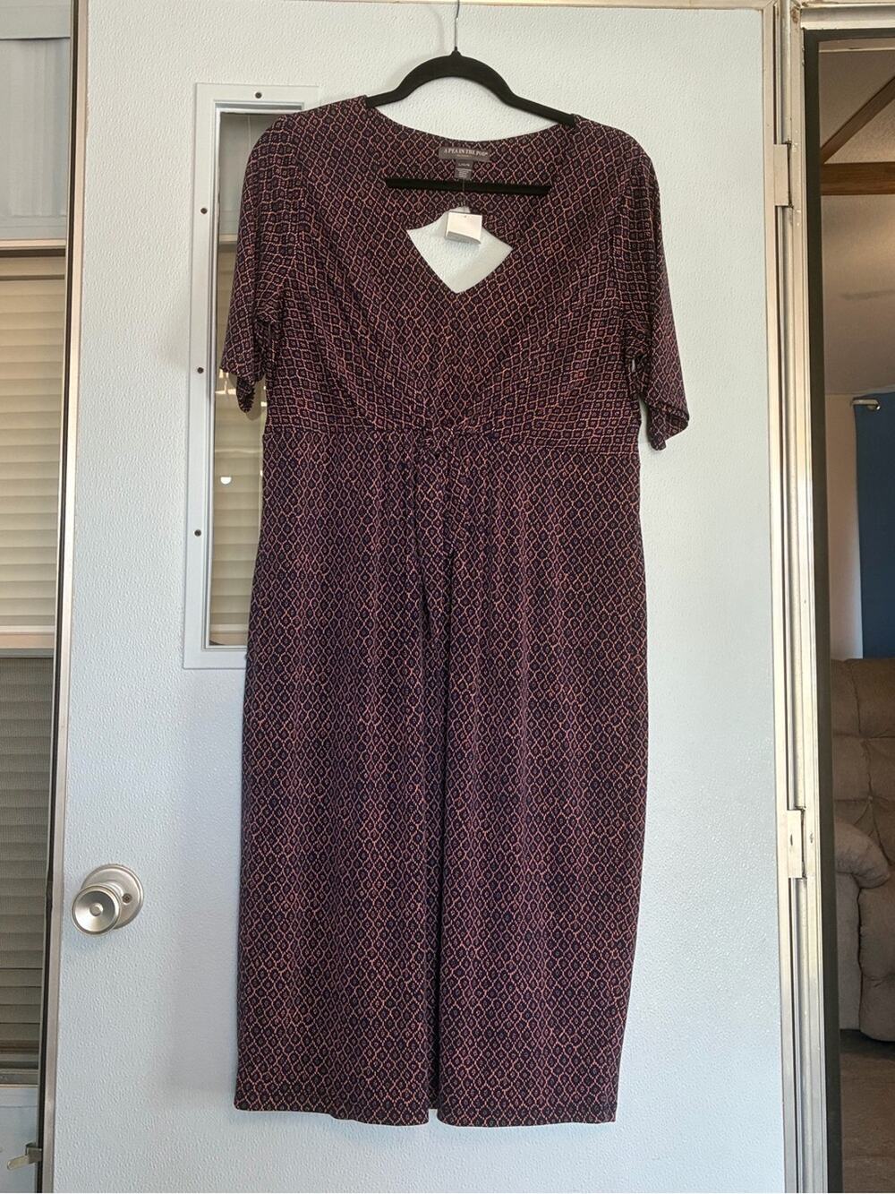 New A Pea in the Pod Maternity Dress Back Opening Women's Large